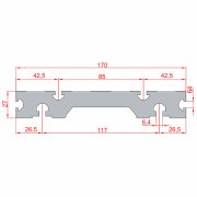 Yüzey Kaplama Profili 27x170  - Kanal 6-(1metre)