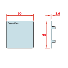 90x90 Profil Kapakları