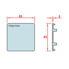 45x45 Profil Kapağı ağır&light