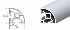 Sigma Profil 30x30 RADIUSLU  Kanal 8  (1metre)