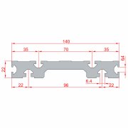 Yüzey Kaplama Profili  22x140  - Kanal 6-(1metre)