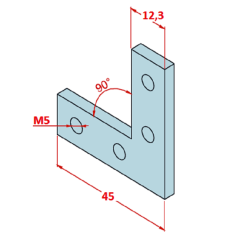 25x25 90° Bağlantı Parçası