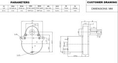 Oval spesiyal redüktörlü 12V DC motor 92 rpm