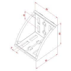 80x80 Geniş Köşe Bağlantı   K10