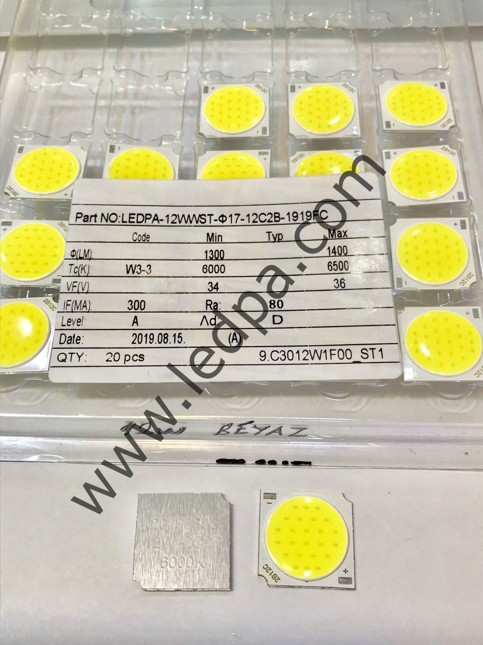 12W COB LED 6000-6500 KELVIN