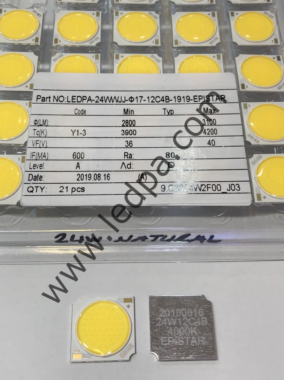 24W COB LED NATURAL BEYAZ 4000KELVIN