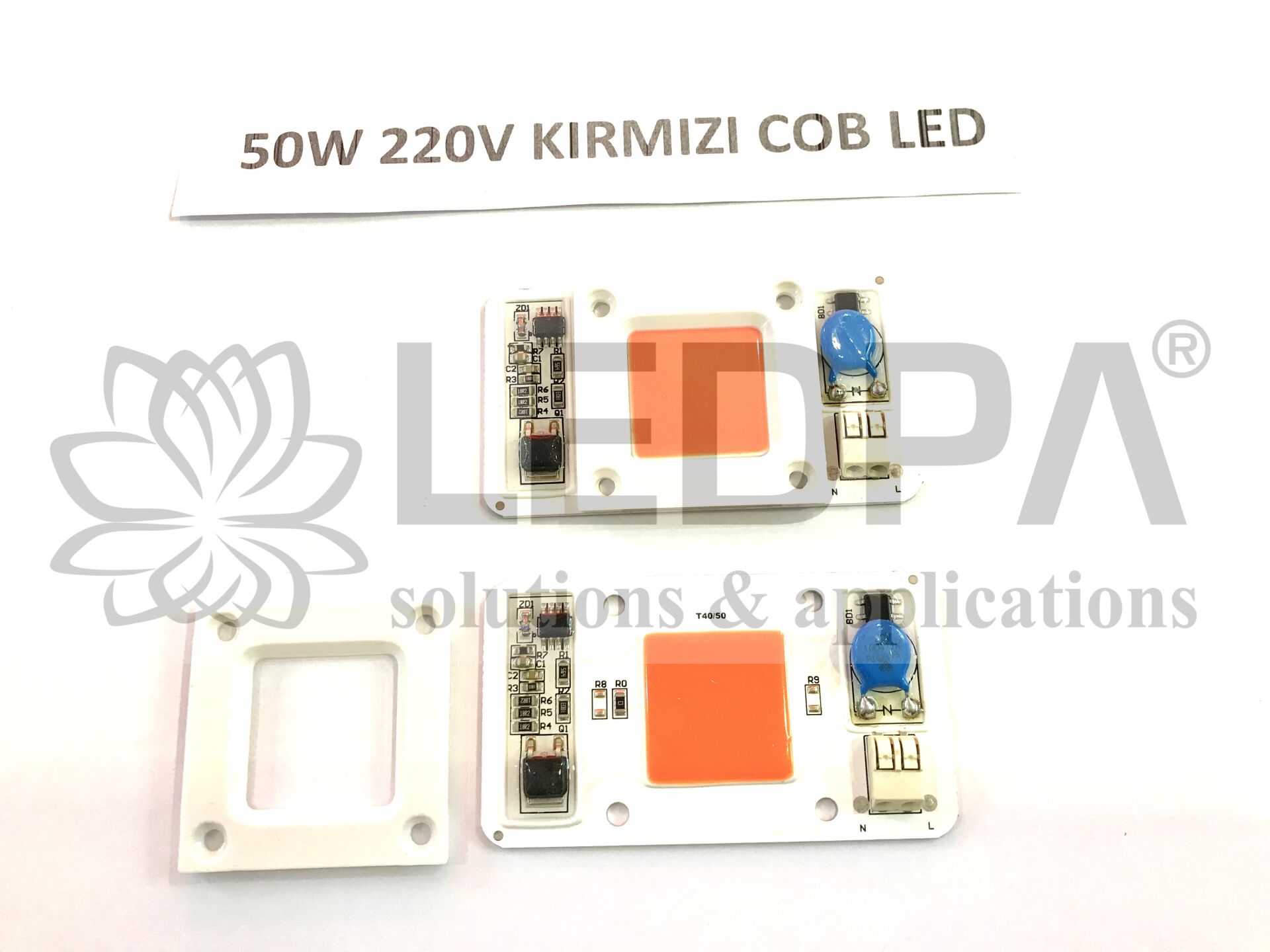 50W 220V KIRMIZI COB LED , 50W KIRMIZI LED