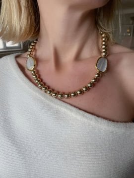 Gold Hematite Muri Necklace
