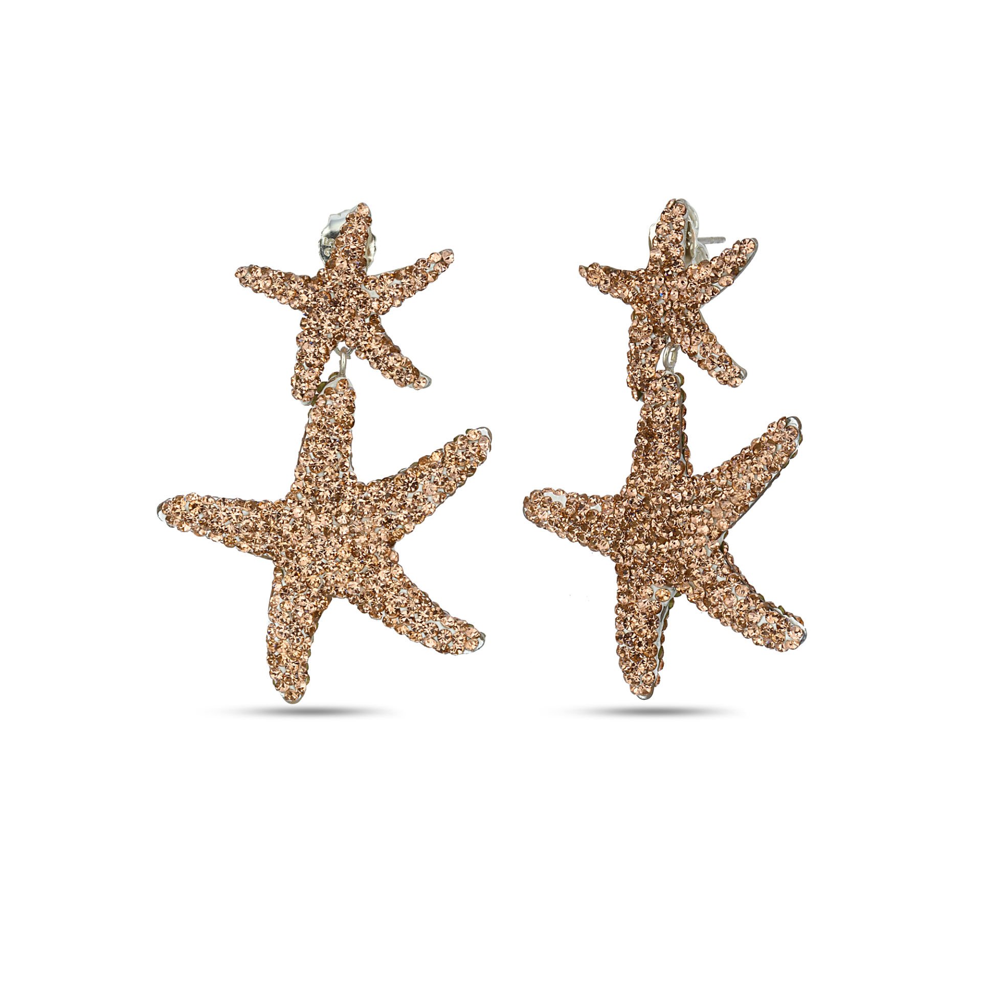 Royal Crystal Sea Star Earrings