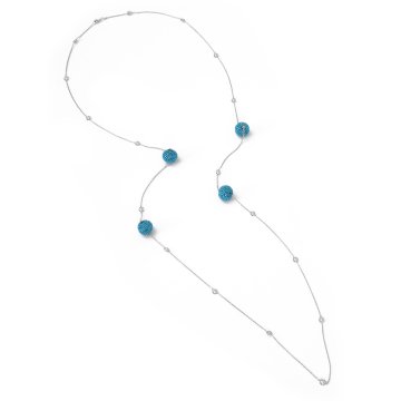 Turquoise Ball Long Necklace