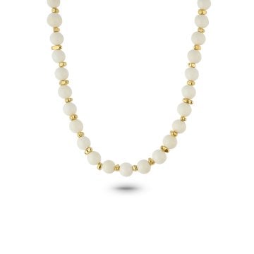 White Coral Gold Necklace