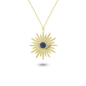Blue Eye Sun Necklace