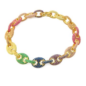 Multicolor Button Bracelet