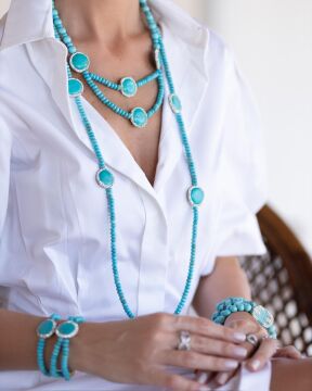 Turquoise Nora Long Necklace