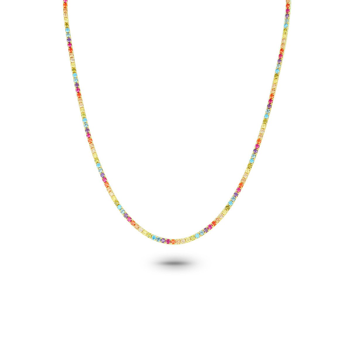 Multicolor W Necklace