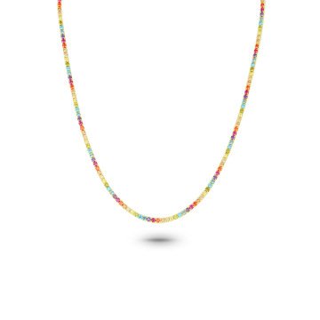 Multicolor W Necklace