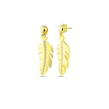 Mini Palm Leaf Earrings