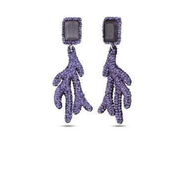 Purple Coral Earrings