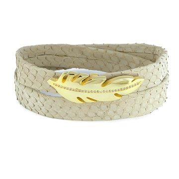 Palm Leaf Leather Bracelet