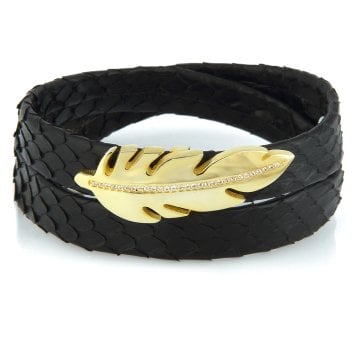 Palm Leaf Leather Bracelet