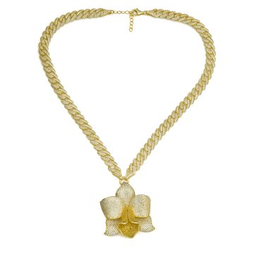 Gold Bloom Chain Necklace