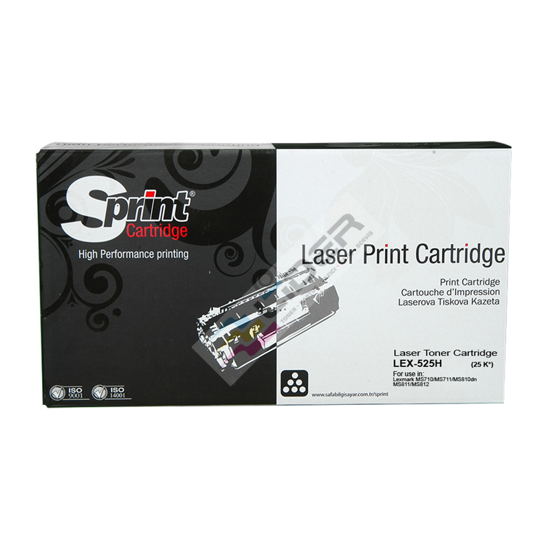 S PRINT LEXMARK  MS710/MS810/MS811/MS812 (525H) 25K* TONER ✅