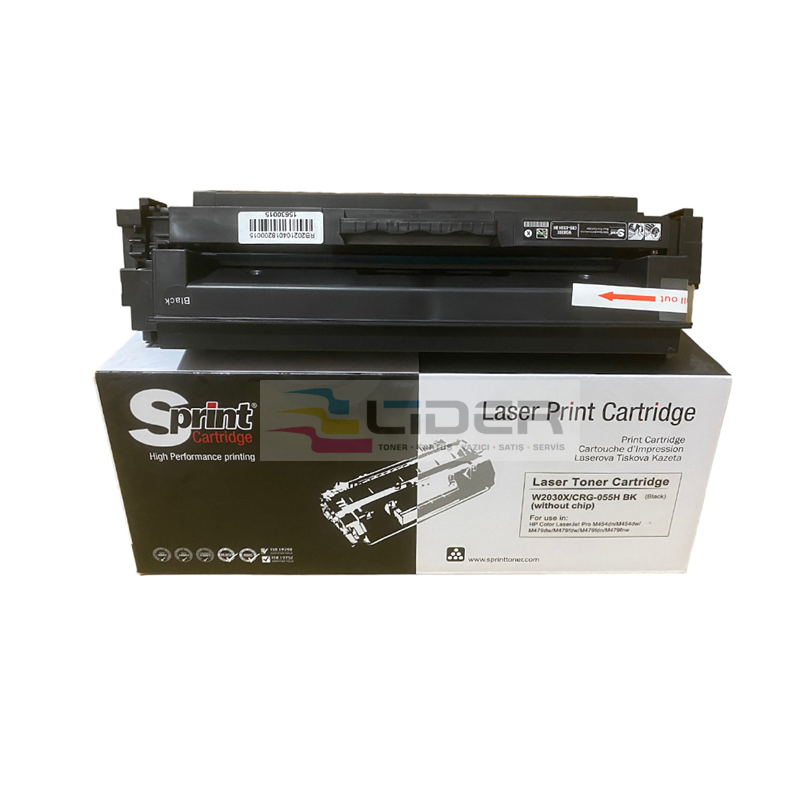 S PRINT HP W2030X (415X) CANON CRG-055H BLACK TONER - ÇİPSİZ (7.5K*)⛔