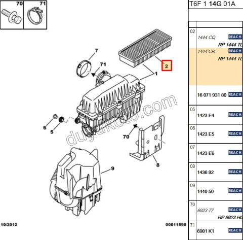 Hava Filtresi TU3A ET3J4