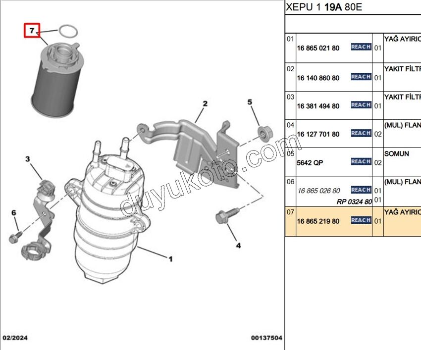 Mazot Yakıt Filtresi