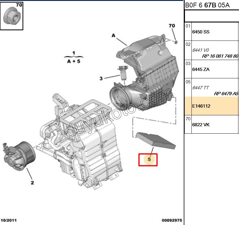 Peugeot 107 Polen Filtresi 2005/2012