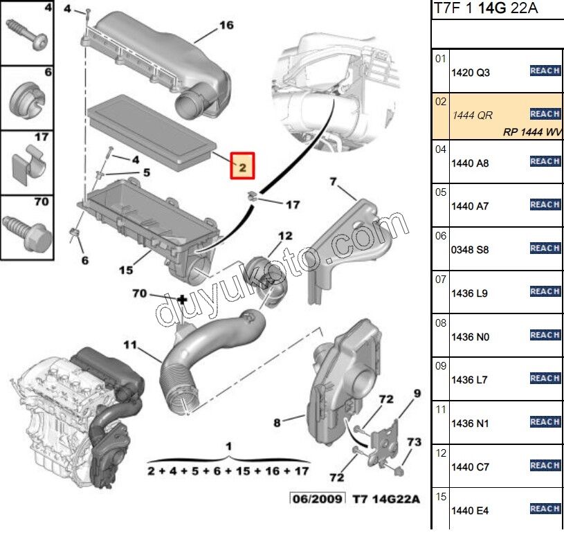Peugeot 207 308 3008 Hava Filtresi 156HP 1.6VTi 120HP THP