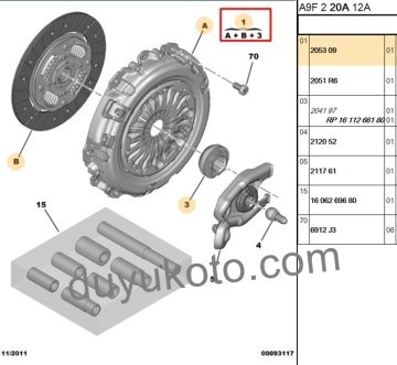 PEUGEOT 207 DEBRİYAJ SETİ 1.4 VTI - 1.6 VTI MOTOR BENZİNLİ