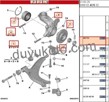 PEUGEOT 306 ÖN AKS TAŞIYICI AKSON SAĞ