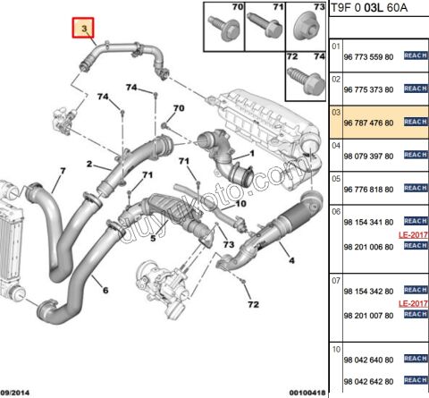 Hava Filtre Hortumu Alt EB2DTS TEL KLIPS+