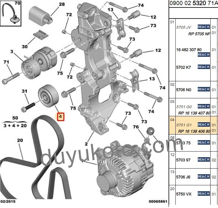 PEUGEOT 4007 ALTERNATÖR GERGİ RULMANI 2.2HDİ DW12MTED4