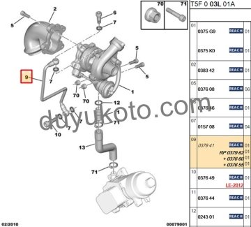 CİTROEN C3 TURBO YAĞLAMA BORUSU 1.4HDI