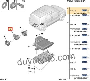 PEUGEOT BİPPER ARKA PARK SENSÖRÜ