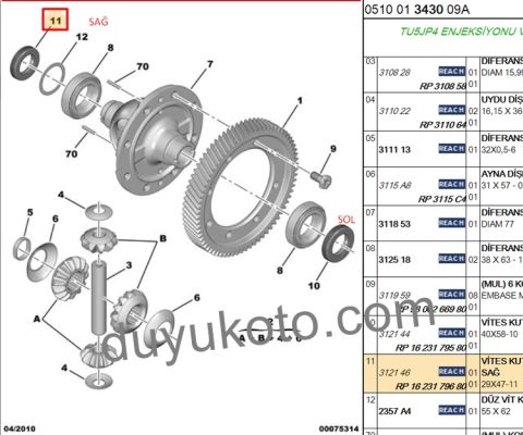 PEUGEOT 208 AKS KEÇESİ SAĞ