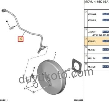 PEUGEOT BİPPER SERVOFREN HORTUMU 1.4 HDI 51787117