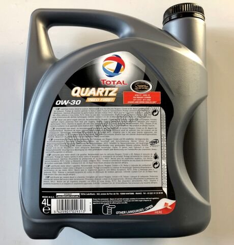 TOTAL YAG 0W30 4 LT QUARTZ INEO FIRST