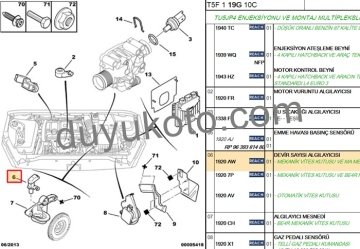 CİTROEN SAXO VOLAN SENSÖRÜ 1.4/1.6 8V BENZİNLİ