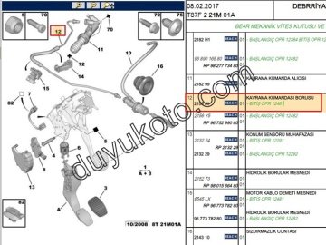 CİTROEN BERLİNGO TEPE DEBRİYAJ HORTUMU ALT+ÜST MERKEZ