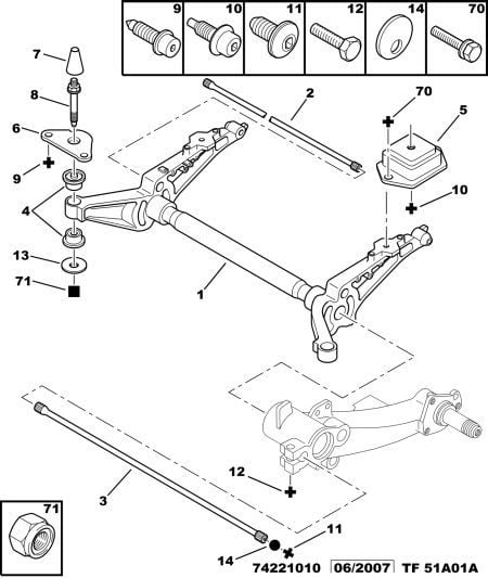 PEUGEOT PARTNER DİNGİL ARKA KOMPLE (TORSİYON) 1.9DİZEL 2.0HDI