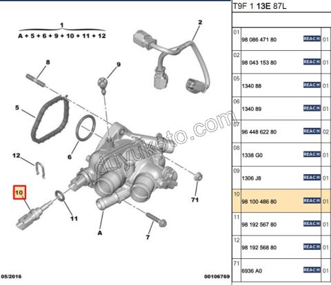 MUSUR ISI KAHVE GECME EP3 1.6VTi 120HP DW10F DW12R
