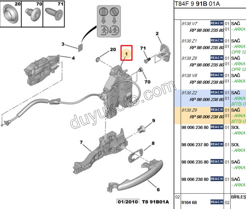 KILIT KAPI ARKA R P30081 P50081