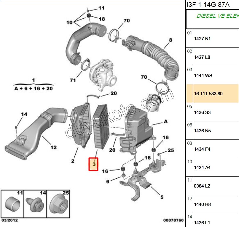Hava Filtresi P4007 P4008 DW12