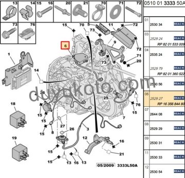 PEUGEOT 207 OTOMATİK ŞANZIMAN KONTAKTÖRÜ AL4 2529.27 252927