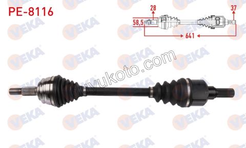 Aks Mili Sol ATN8 OTOM 1.6HDİ Euro6 C 1.5HDİ Euro6 D PRT4 P3082