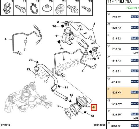 Vakum Pompa EGR Tüpü DV44