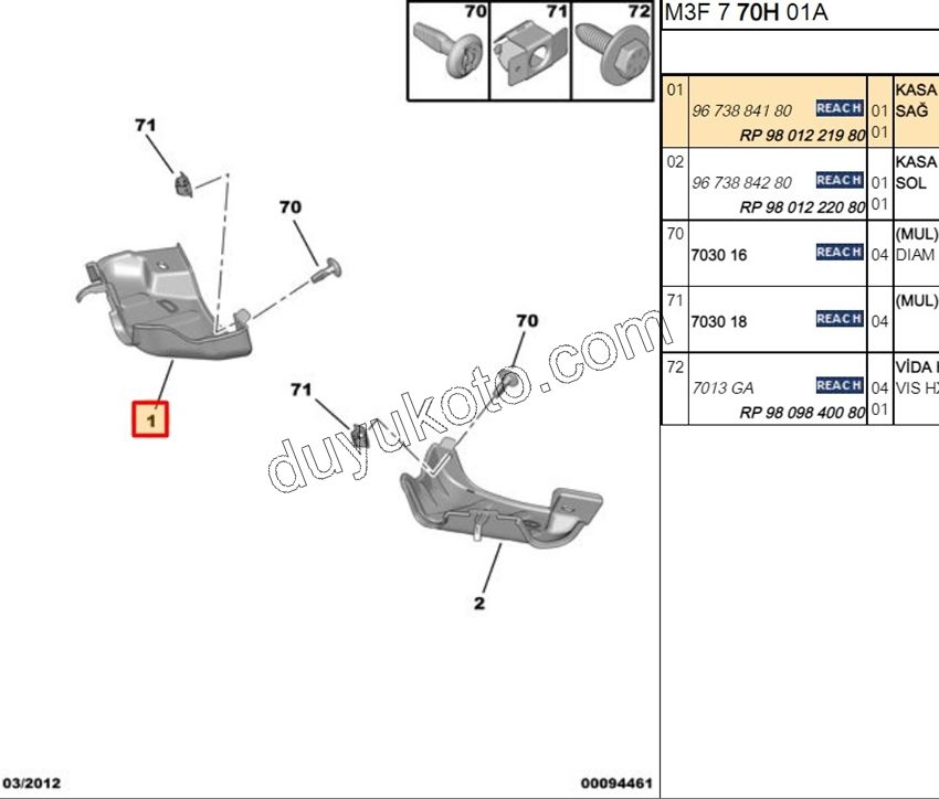 MUHAFAZA ARKA TABAN ALT R P301